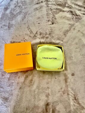 Louis Vuitton Yellow Jewelry Pouch and Signature Box